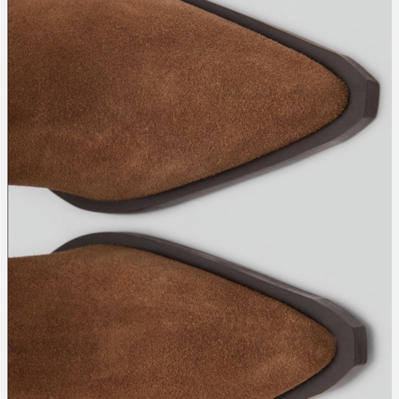 Mango brown Suede block Heeled Boots - Picture 4 of 8